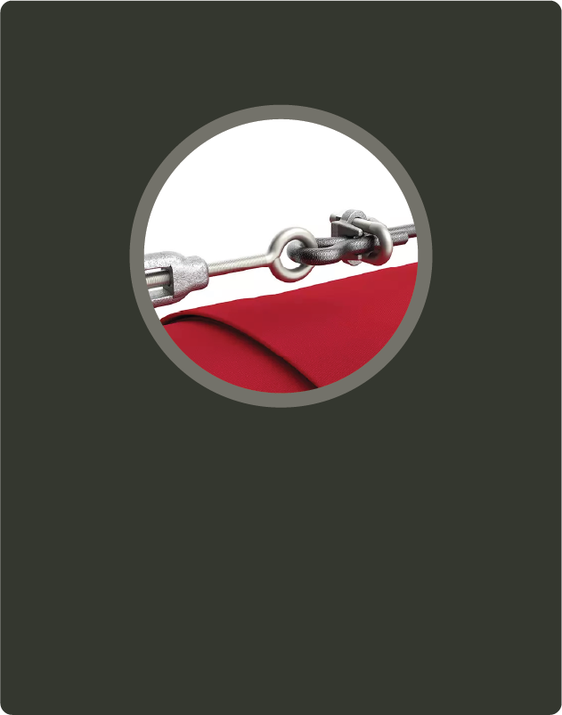 Circular fabric duct suspension icon
